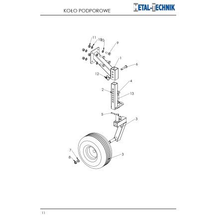 Części zamienne - Metal-Technik Zgrabiarka karuzelowa